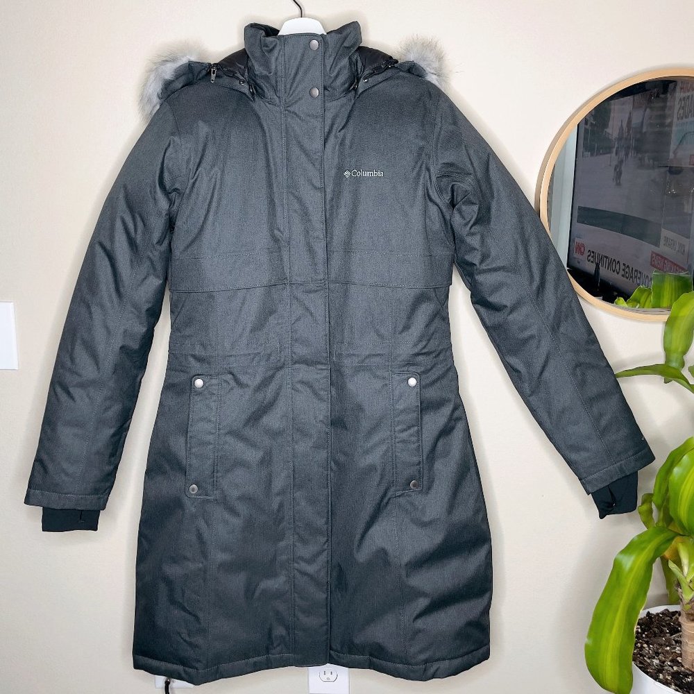 COLUMBIA Apres Arson™ II Long Down Jacket Large GRAY